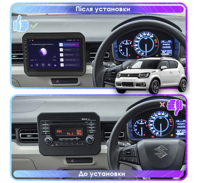 Штатна магнітола Suzuki Ignis  2016-2020 Element Prime 2/32 4G CarPlay