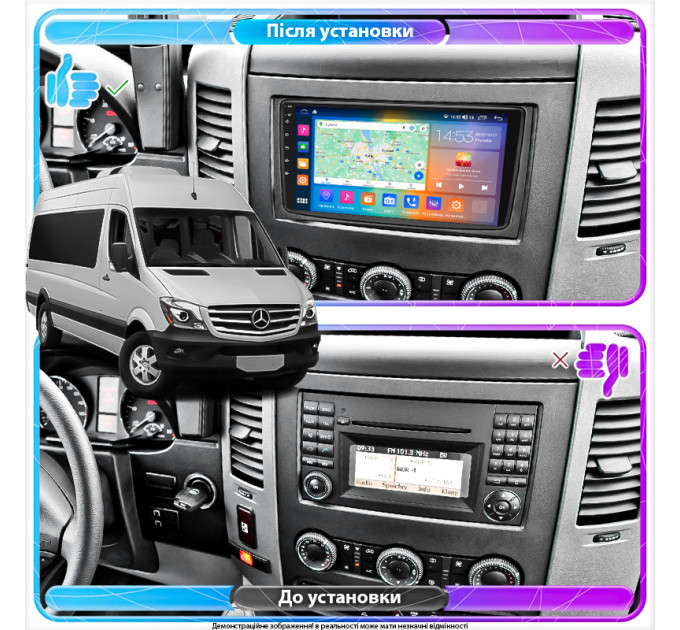 Штатна автомагнітола Mercedes-Benz Sprinter (W906) 2014-2018 Element Prime 2/32 CarPlay 4G