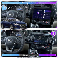 Штатная магнитола Element для Nissan Maxima VIII (A36) Рестайлинг 2018-н.в. экран 10" 6/128Gb 4G Wi-Fi GPS Top