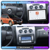 Штатная магнитола Element для Volkswagen Touran I Рестайлинг 2006-2010 экран 10" 4/64 QLED CarPlay 4G Wi-Fi GPS 360 Prime