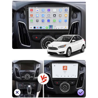 Штатная магнитола Element для Ford Focus III Рестайлинг 2014-2019 экран 9" 4/64 QLED CarPlay 4G Wi-Fi GPS 360 Prime