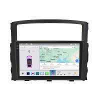 Штатная магнитола Element для Mitsubishi Pajero IV Рестайлинг 1 2011-2014 экран 9" 4/64 QLED CarPlay 4G Wi-Fi GPS 360 Prime