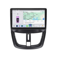 Штатная магнитола Element для Peugeot 207 I Рестайлинг 2009-2015 экран 9" 4/64 QLED CarPlay 4G Wi-Fi GPS 360 Prime