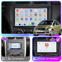 Штатная магнитола Element для Mercedes-Benz A-Класс II (W169) Рестайлинг 2008-2012 экран 9" 4/64 QLED CarPlay 4G Wi-Fi GPS 360 Prime