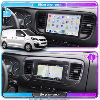 Штатная магнитола Element для Peugeot Expert III 2016-н.в. экран 9" 4/64 QLED CarPlay 4G Wi-Fi GPS 360 Prime