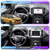 Штатная магнитола Element для Ford Edge II 2015-2018 экран 9" 4/64 QLED CarPlay 4G Wi-Fi GPS 360 Prime