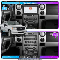 Штатная магнитола Element для Ford F-150 XII Auto AC 2008-2014 экран 9" 4/64 QLED CarPlay 4G Wi-Fi GPS 360 Prime
