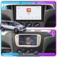 Штатная магнитола Element для Ford S-MAX I 2006-2010 экран 9" 4/64 QLED CarPlay 4G Wi-Fi GPS 360 Prime