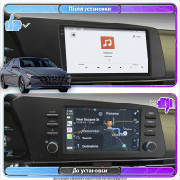 Штатная магнитола Element для Hyundai Elantra VII (CN7) 2020-н.в. экран 9" 4/64 QLED CarPlay 4G Wi-Fi GPS 360 Prime