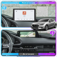 Штатная магнитола Element для Mazda 3 IV (BP) 2019-н.в. экран 10" 4/64 QLED CarPlay 4G Wi-Fi GPS 360 Prime