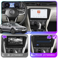 Штатная магнитола Element для Volkswagen Passat B8 2014-2020 экран 10" 4/64 QLED CarPlay 4G Wi-Fi GPS 360 Prime