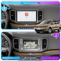 Штатная магнитола Element для Volkswagen Sharan II 2010-2015 экран 9" 4/64 QLED CarPlay 4G Wi-Fi GPS 360 Prime