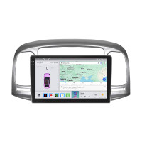 Штатная магнитола Element для Hyundai Verna II 2005-2010 экран 9" 4/64 QLED CarPlay 4G Wi-Fi GPS 360 Prime