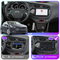 Штатная магнитола Element для Kia Ceed II 2012-2015 экран 9" 4/64 QLED CarPlay 4G Wi-Fi GPS 360 Prime