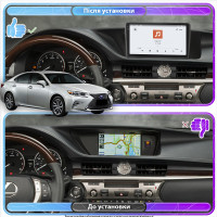 Штатная магнитола Element для Lexus ES VI Рестайлинг 2015-2018 экран 9" 4/64 QLED CarPlay 4G Wi-Fi GPS 360 Prime