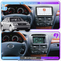 Штатная магнитола Element для Lexus LS III Рестайлинг ver 2 2003-2006 экран 9" 4/64 QLED CarPlay 4G Wi-Fi GPS 360 Prime