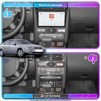 Штатная магнитола Element для Ford Mondeo III 2000-2003 экран 9" 4/64 QLED CarPlay 4G Wi-Fi GPS 360 Prime