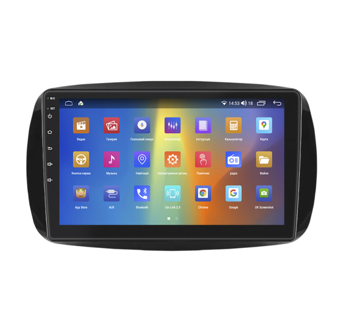 Штатна магнітола Smart Fortwo  2014- Element Prime 4/64 4G CarPlay