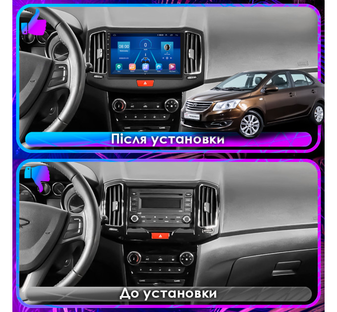 Штатна магнітола Chery Bonus 3 (E3/A19) 2014-2017 Element 2/32
