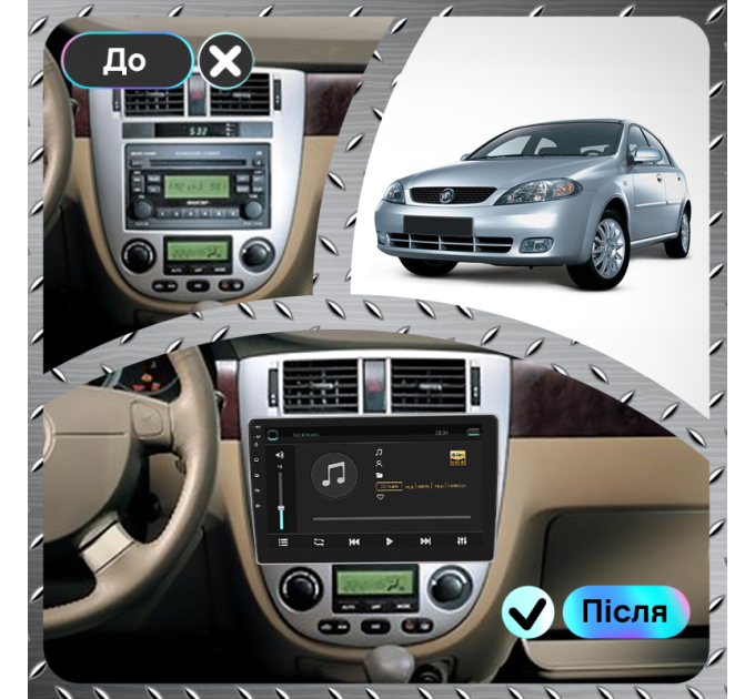 Штатна магнітола Buick Excelle 2004-2007 Element 6/128 4G CarPlay