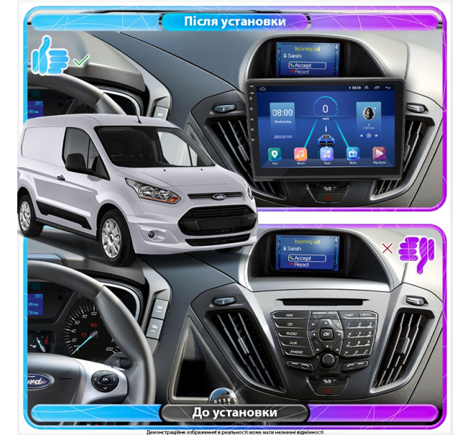 Штатна магнітола Ford Transit Connect 2012-2018 Element 4/32 4G CarPlay