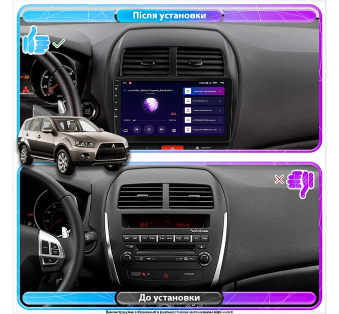 Штатна магнітола Mitsubishi Outlander Sport 2010-2013 Element Prime 2/32 CarPlay 4G