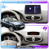 Штатная магнитола Element для Renault Clio III 2005-2009 экран 9" 2/32Gb 4G Wi-Fi GPS Top