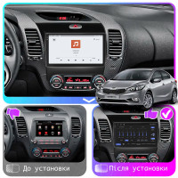 Штатная магнитола Element для Kia Forte II 2013-2016 экран 9" 4/64 QLED CarPlay 4G Wi-Fi GPS 360 Prime
