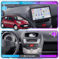 Штатная магнитола Element для Citroen C1 I 2005-2008 экран 10" 4/64 QLED CarPlay 4G Wi-Fi GPS 360 Prime