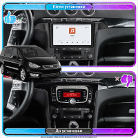 Штатная магнитола Element для Ford Galaxy II Рестайлинг 2010-2015 экран 9" 4/64 QLED CarPlay 4G Wi-Fi GPS 360 Prime