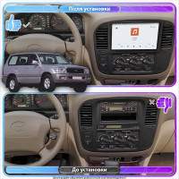Штатная магнитола Element для Toyota Land Cruiser 100 Series 1998-2002 экран 9" 4/64 QLED CarPlay 4G Wi-Fi GPS 360 Prime