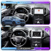 Штатная магнитола Element для Ford Edge II Рестайлинг 2018-н.в. экран 9" 4/64 QLED CarPlay 4G Wi-Fi GPS 360 Prime