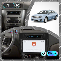 Штатная магнитола Element для Ford Fusion (North America) I 2005-2012 экран 10" 4/64 QLED CarPlay 4G Wi-Fi GPS 360 Prime