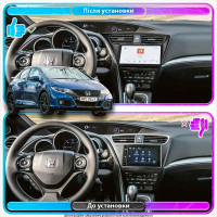 Штатная магнитола Element для Honda Civic IX Рестайлинг 2013-2017 экран 9" 4/64 QLED CarPlay 4G Wi-Fi GPS 360 Prime