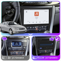 Штатная магнитола Element для Mercedes-Benz CLS I (C219) Рестайлинг 2008-2010 экран 9" 4/64 QLED CarPlay 4G Wi-Fi GPS 360 Prime
