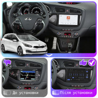 Штатная магнитола Element для Kia Ceed II Рестайлинг 2015-2018 экран 9" 4/64 QLED CarPlay 4G Wi-Fi GPS 360 Prime