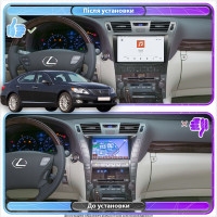 Штатная магнитола Element для Lexus LS IV Рестайлинг 2009-2012 экран 10" 4/64 QLED CarPlay 4G Wi-Fi GPS 360 Prime