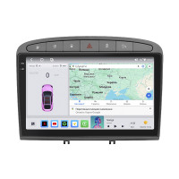 Штатная магнитола Element для Peugeot 408 I Рестайлинг 2017-н.в. экран 9" 4/64 QLED CarPlay 4G Wi-Fi GPS 360 Prime