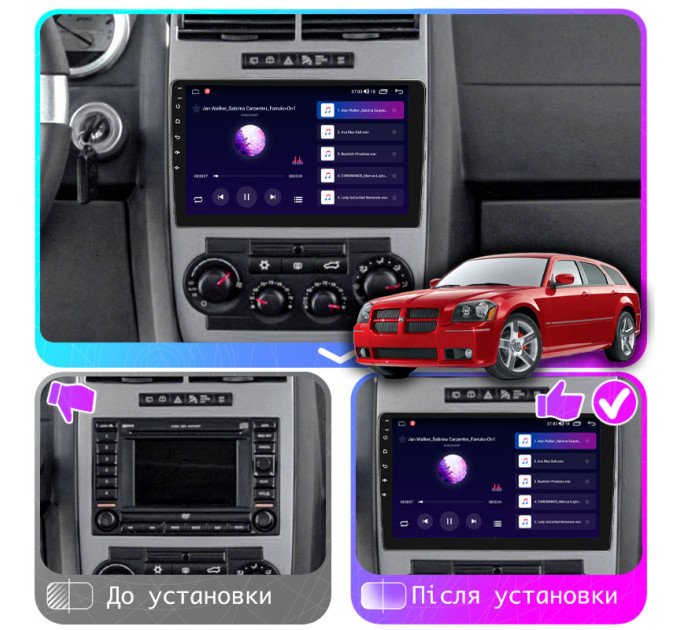 Штатна магнітола Dodge Magnum 2003-2007 Element Prime 2/32 4G CarPlay