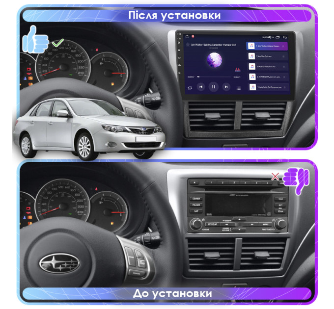 Штатна магнітола Subaru Impreza  2007-2011 Element 2/32 4G