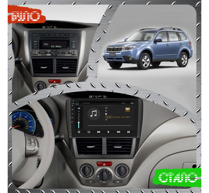 Штатна магнітола Subaru Forester 2007-2011 Element 4/64 4G CarPlay