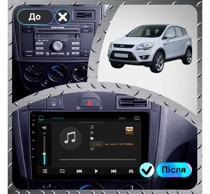 Штатна магнітола Ford S-MAX 2006-2010 Element Prime 2/32 CarPlay 4G