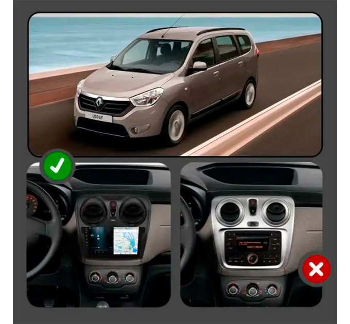 Штатна магнітола Renault Lodgy 2012- Element Prime 4/64 CarPlay 4G