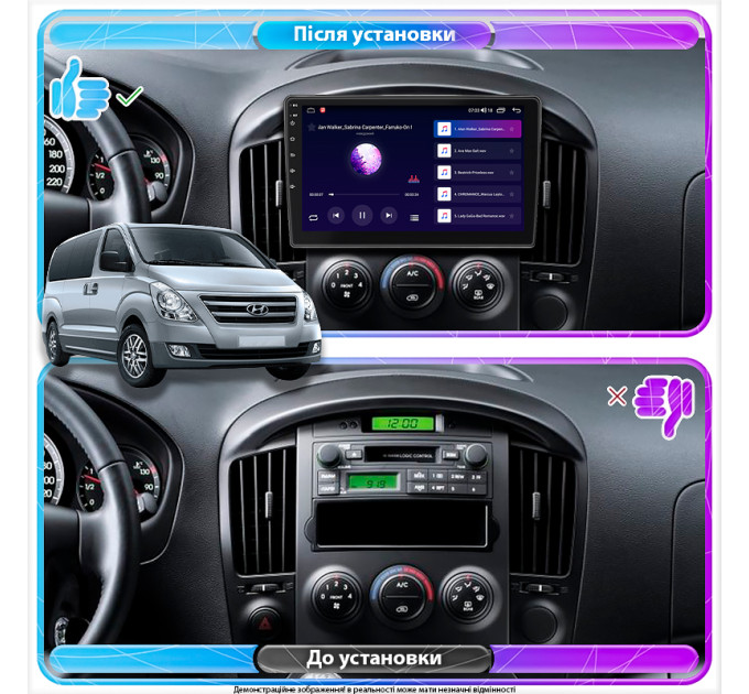 Штатна магнітола Hyundai H-1 ver 2 2007-2015 Element Prime 2/32 CarPlay 4G