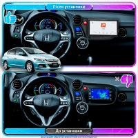Штатная магнитола Element для Honda Insight II Рестайлинг 2011-2014 экран 9" 4/64 QLED CarPlay 4G Wi-Fi GPS 360 Prime