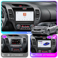 Штатная магнитола Element для Kia Forte II Рестайлинг 2016-2018 экран 9" 4/64 QLED CarPlay 4G Wi-Fi GPS 360 Prime