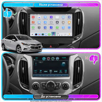 Штатная магнитола Element для Chevrolet Cruze II 2015-н.в. экран 9" 4/64 QLED CarPlay 4G Wi-Fi GPS 360 Prime