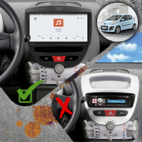 Штатная магнитола Element для Citroen C1 I Рестайлинг 2 2012-2014 экран 10" 4/64 QLED CarPlay 4G Wi-Fi GPS 360 Prime