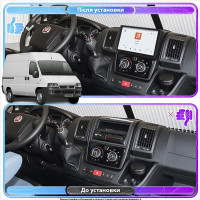 Штатная магнитола Element для Fiat Ducato II 2006-2011 экран 9" 4/64 QLED CarPlay 4G Wi-Fi GPS 360 Prime