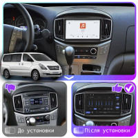 Штатная магнитола Element для Hyundai Grand Starex I Рестайлинг 2015-2018 экран 9" 4/64 QLED CarPlay 4G Wi-Fi GPS 360 Prime